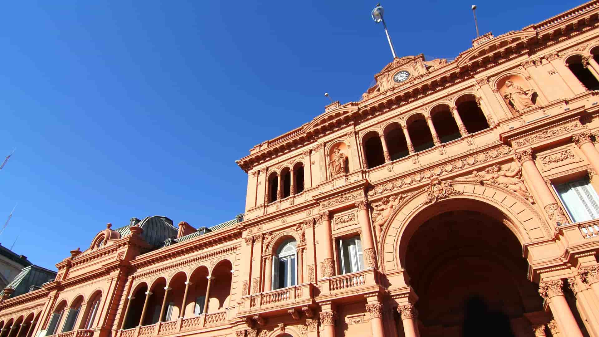 Casa Rosada government building in Buenos Aires.