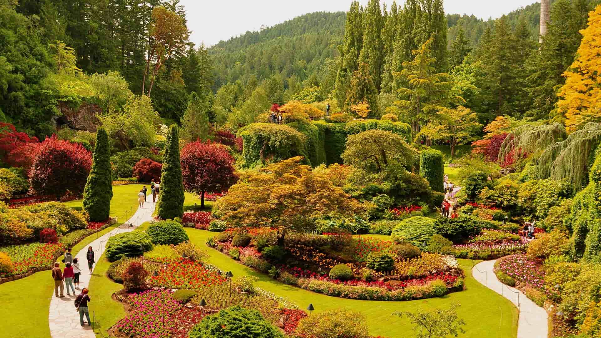Butchart Gardens Sunken Garden, Victoria, British Columbia.