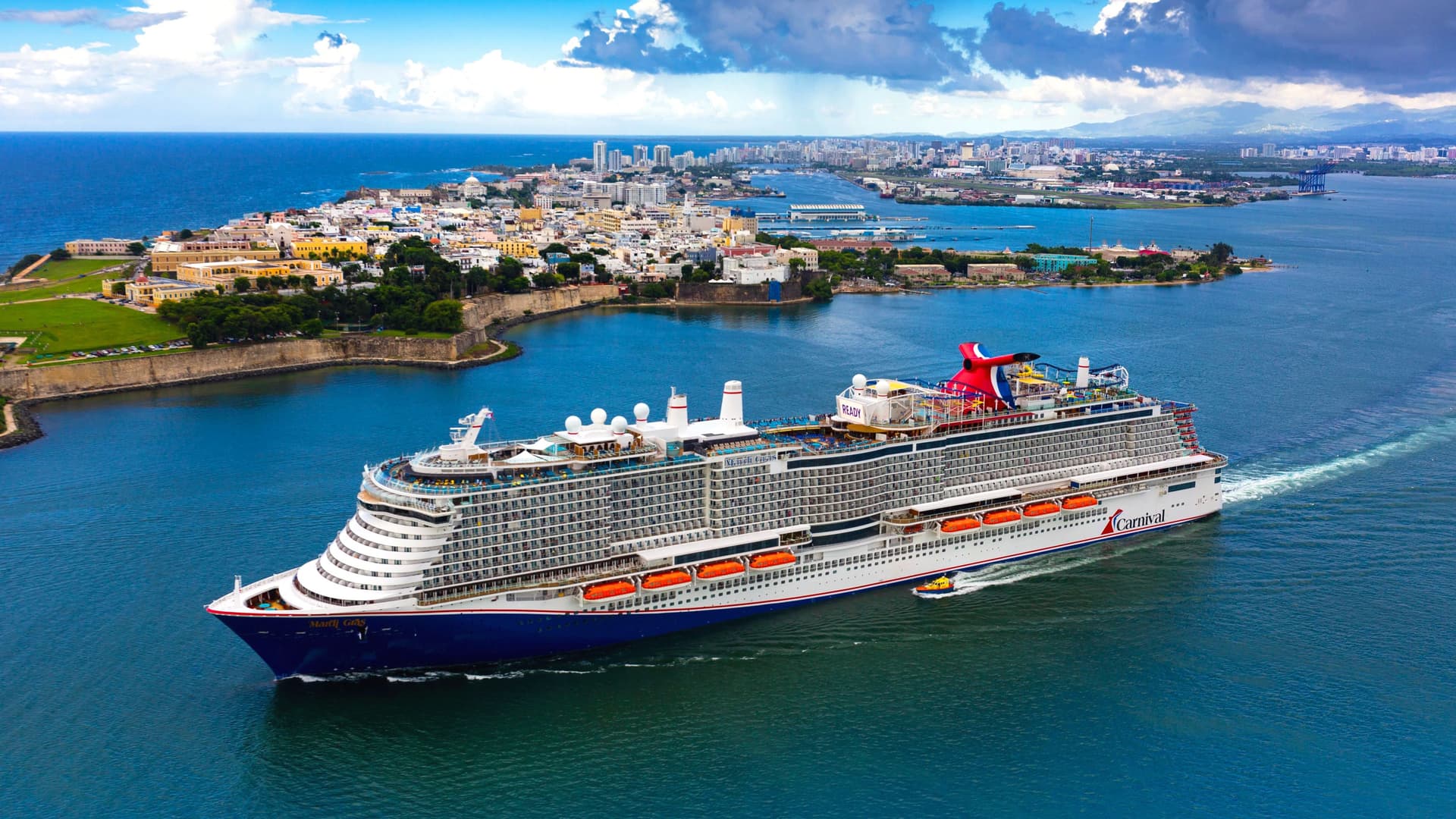Carnival Cruise Line Mardi Gras ship exterior