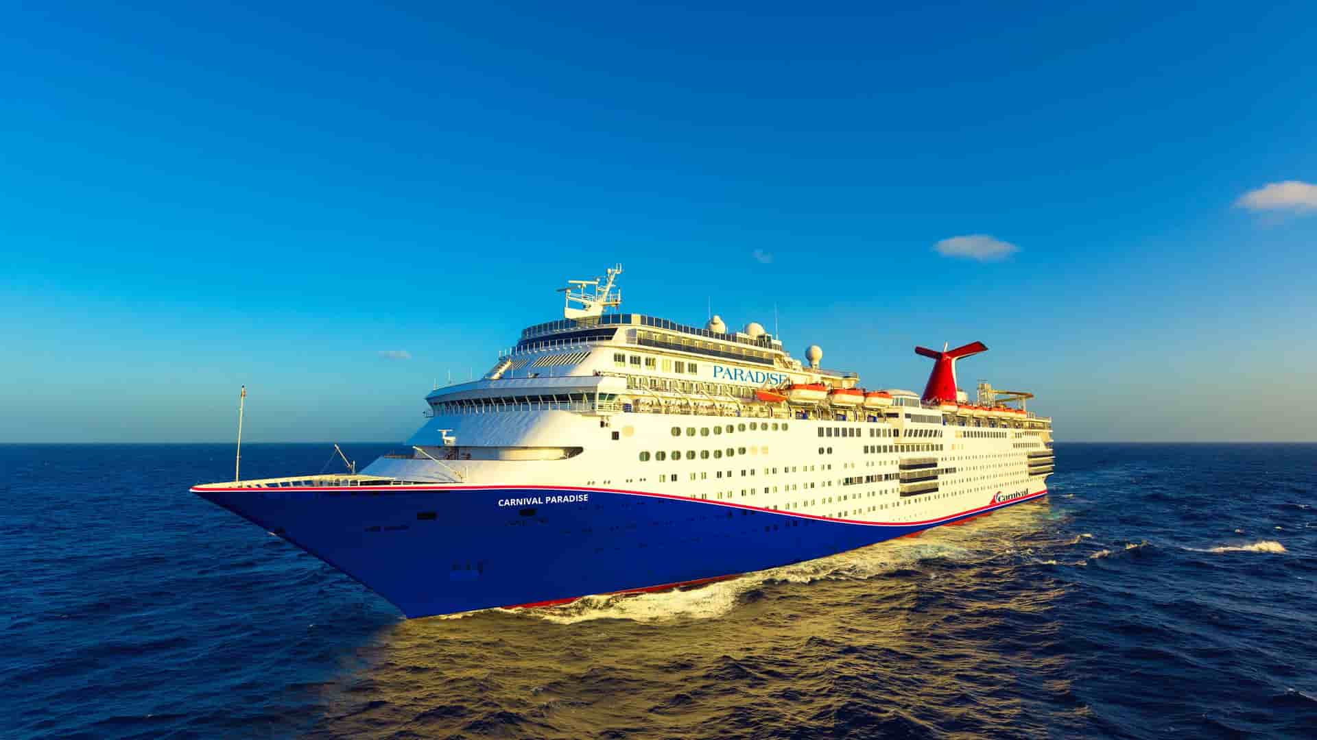 Carnival Cruise Line Paradise ship exterior.