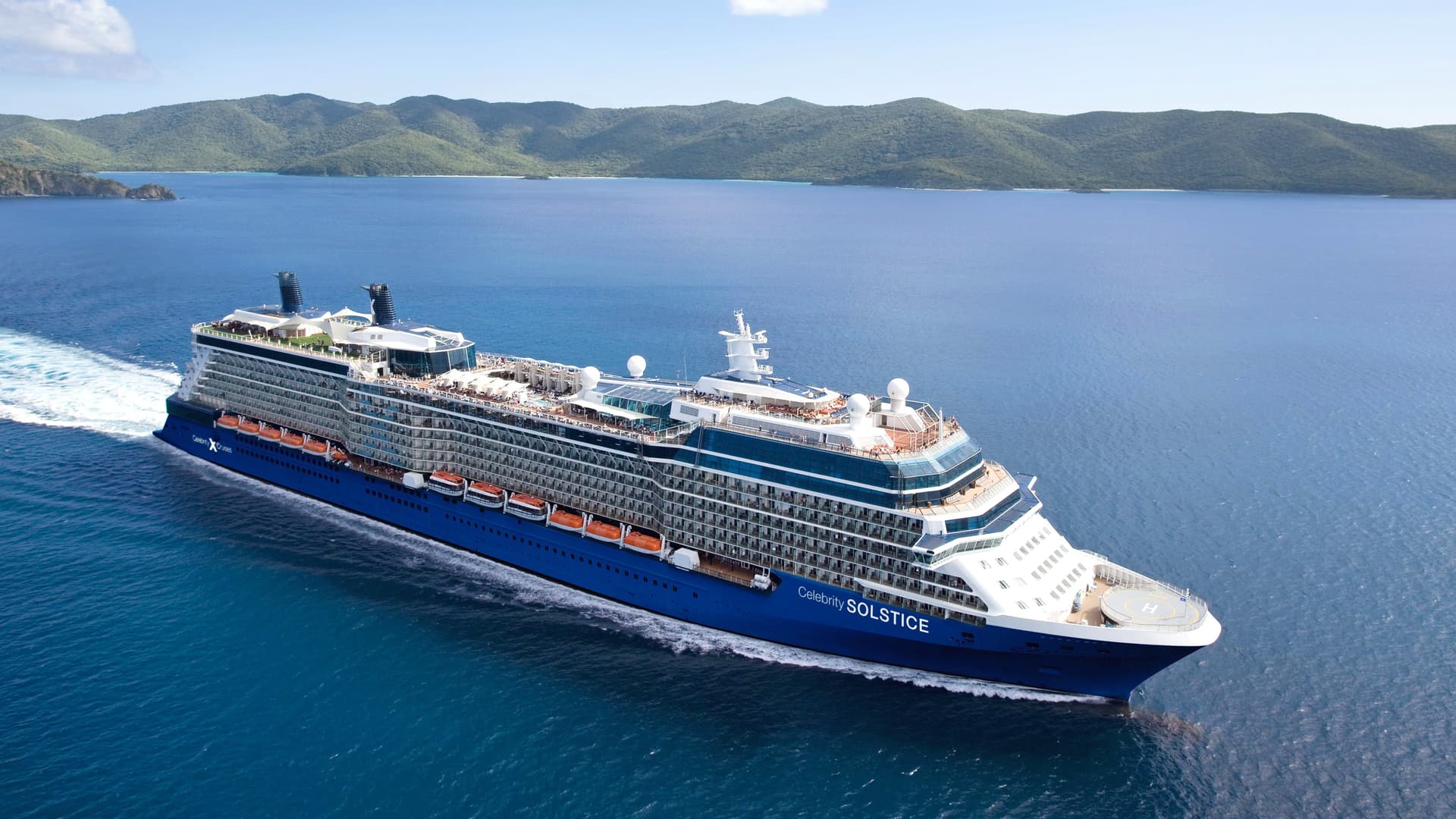 Celebrity Solstice cruise ship exterior.