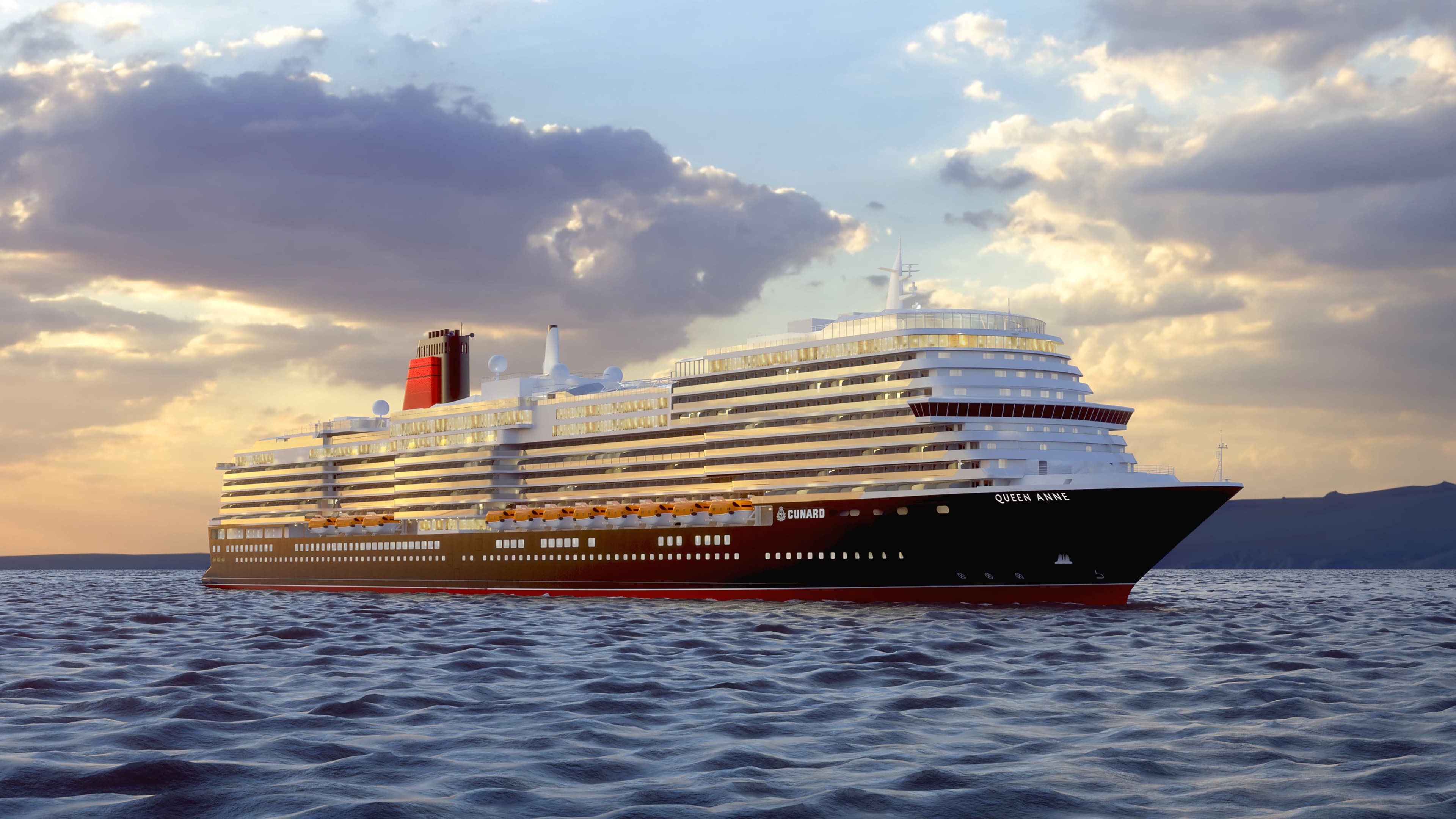 Cunard Queen Anne cruise ship exterior
