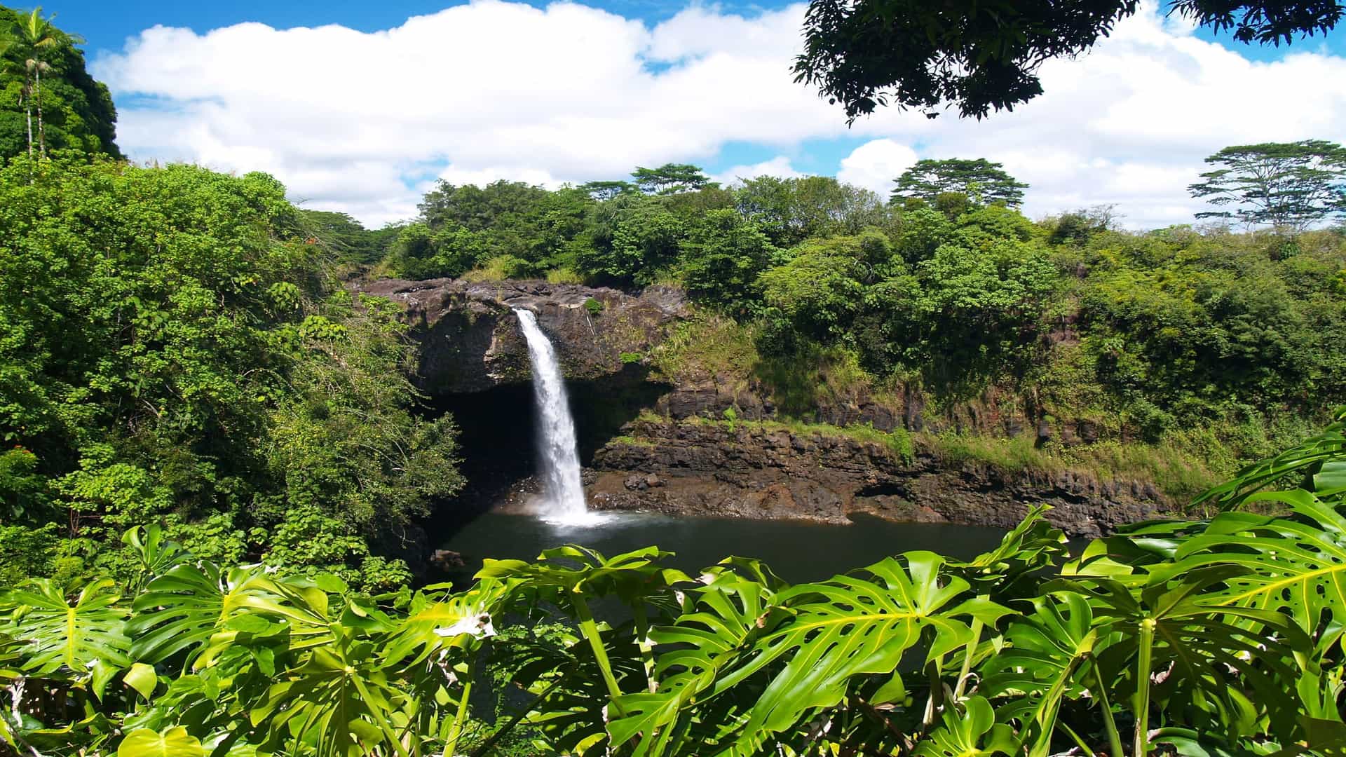 Rainbow Falls waterfall in Hilo.