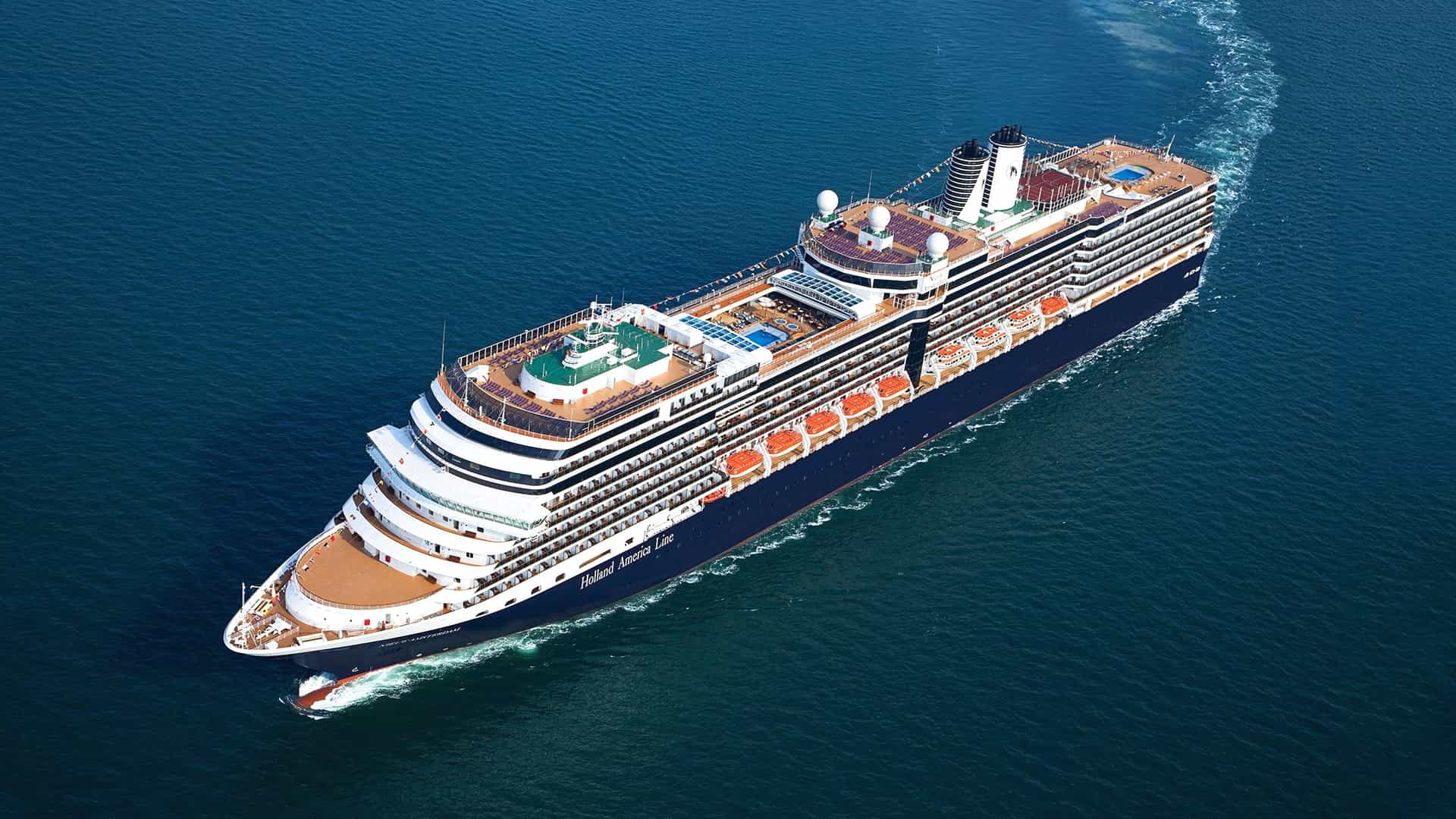 Holland America's Nieuw Amsterdam at sea.