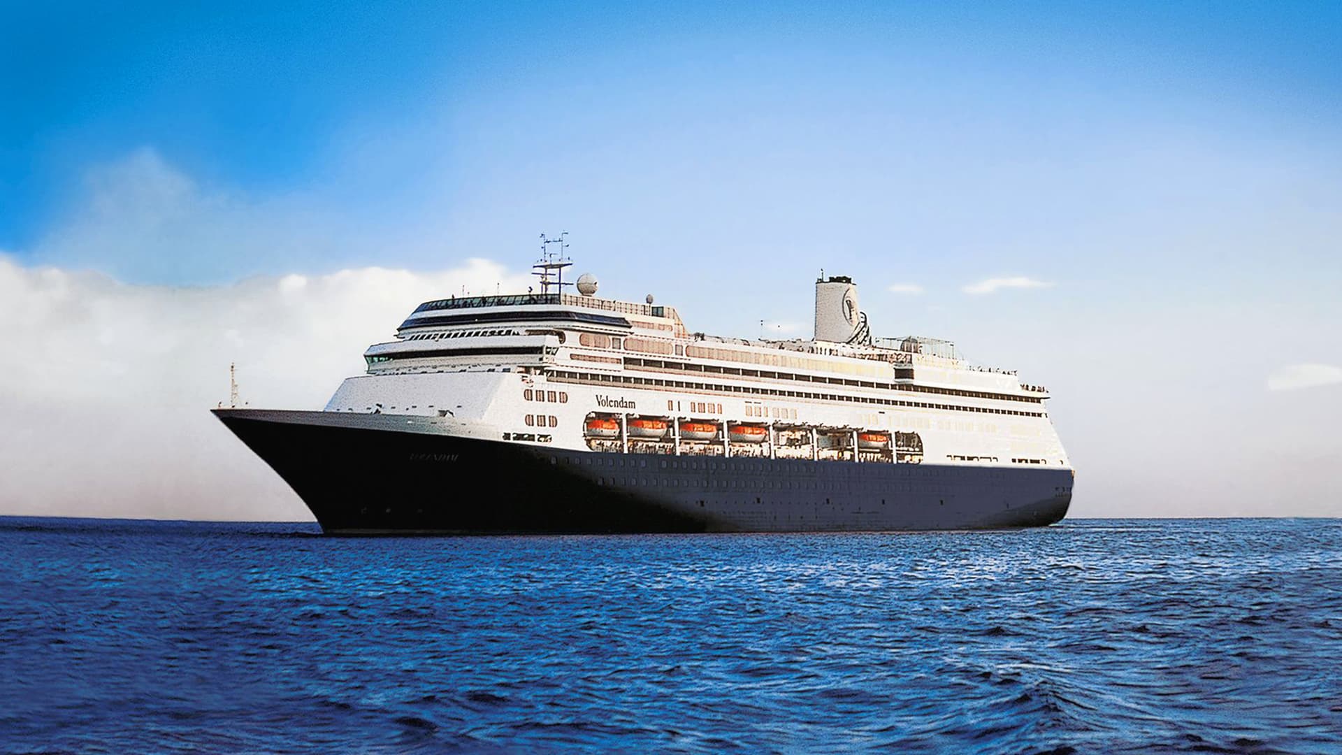 Holland America's Volendam at sea.