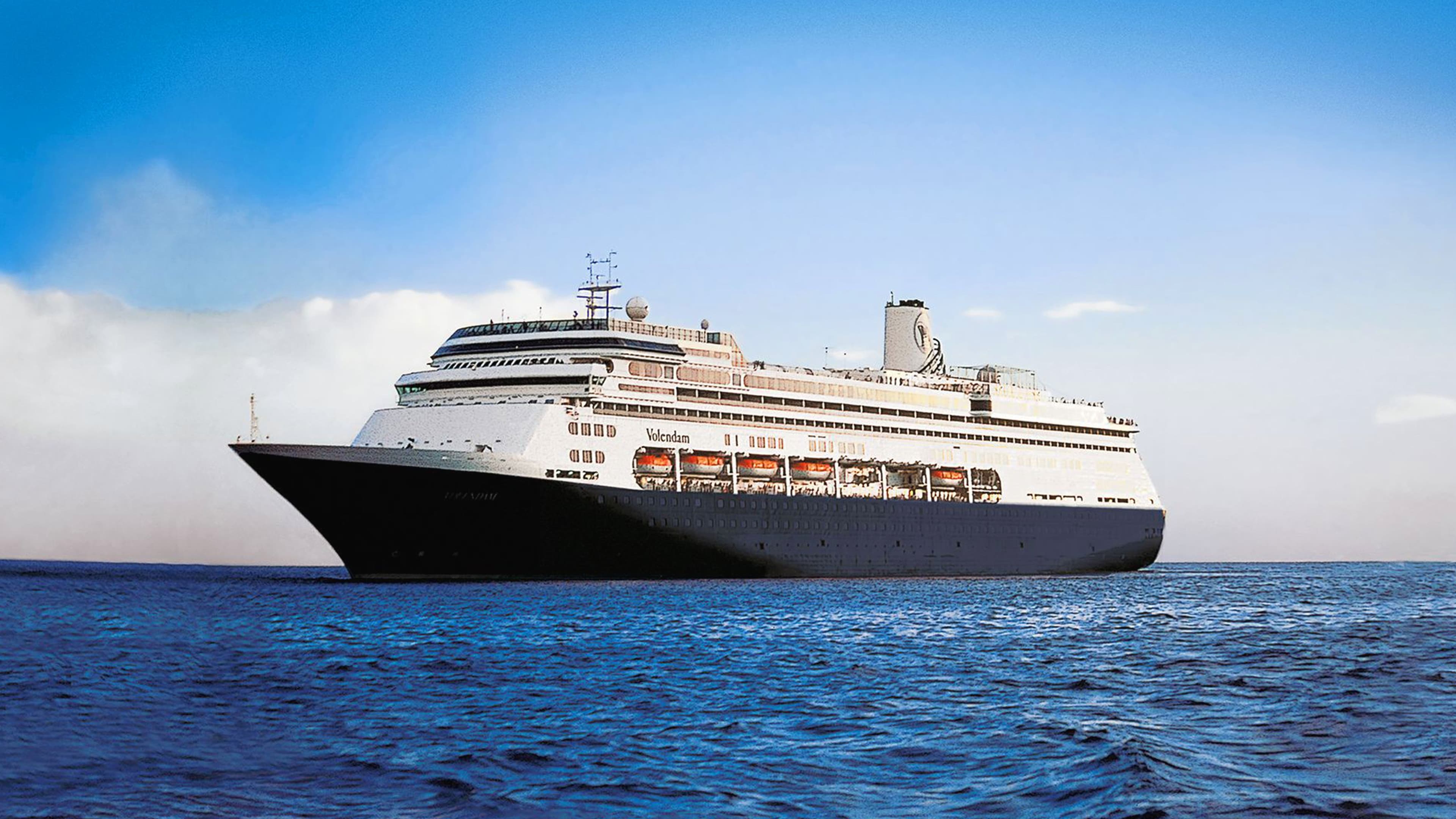 Holland America's Volendam at sea.