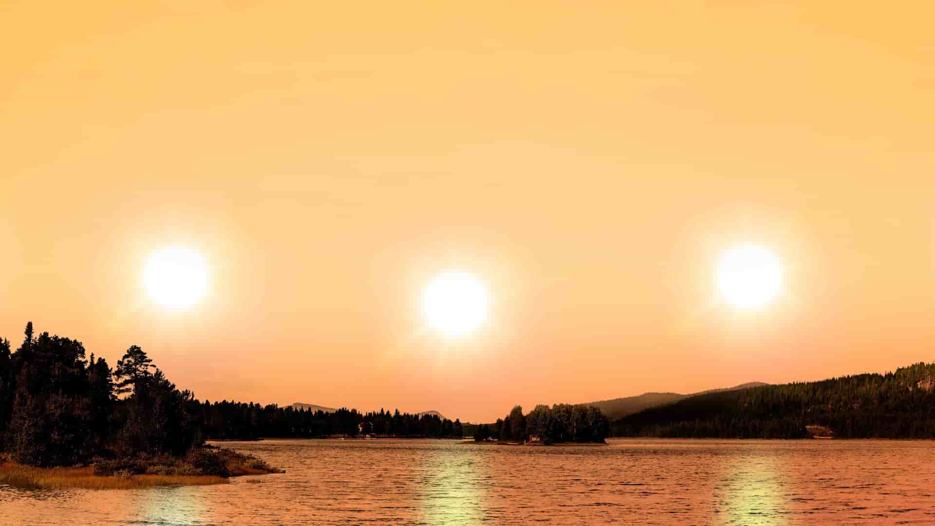 A panoramic timelapse shot of the midnight sun in Norway, a natural phenomenon that occurs in the Arctic Circle.