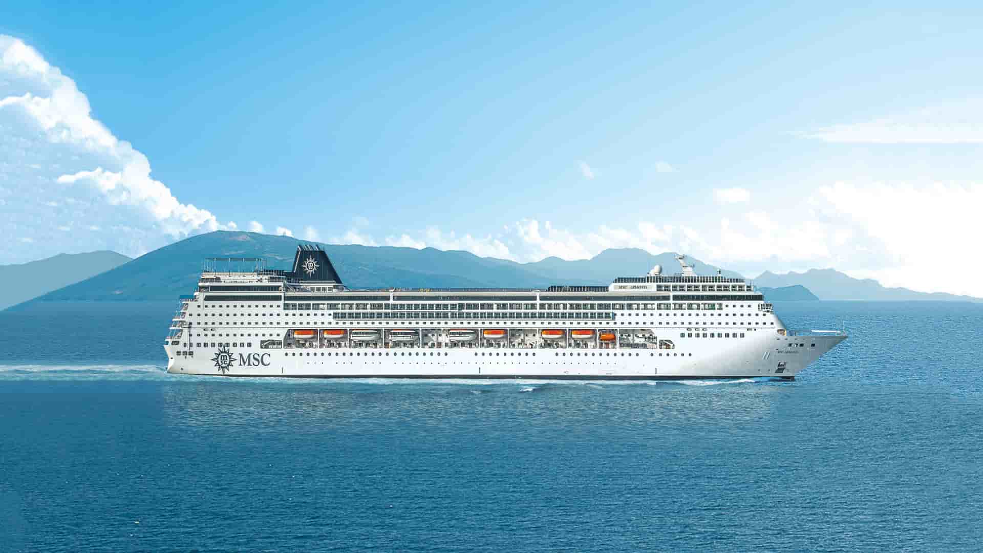 MSC Armonia cruise ship exterior.