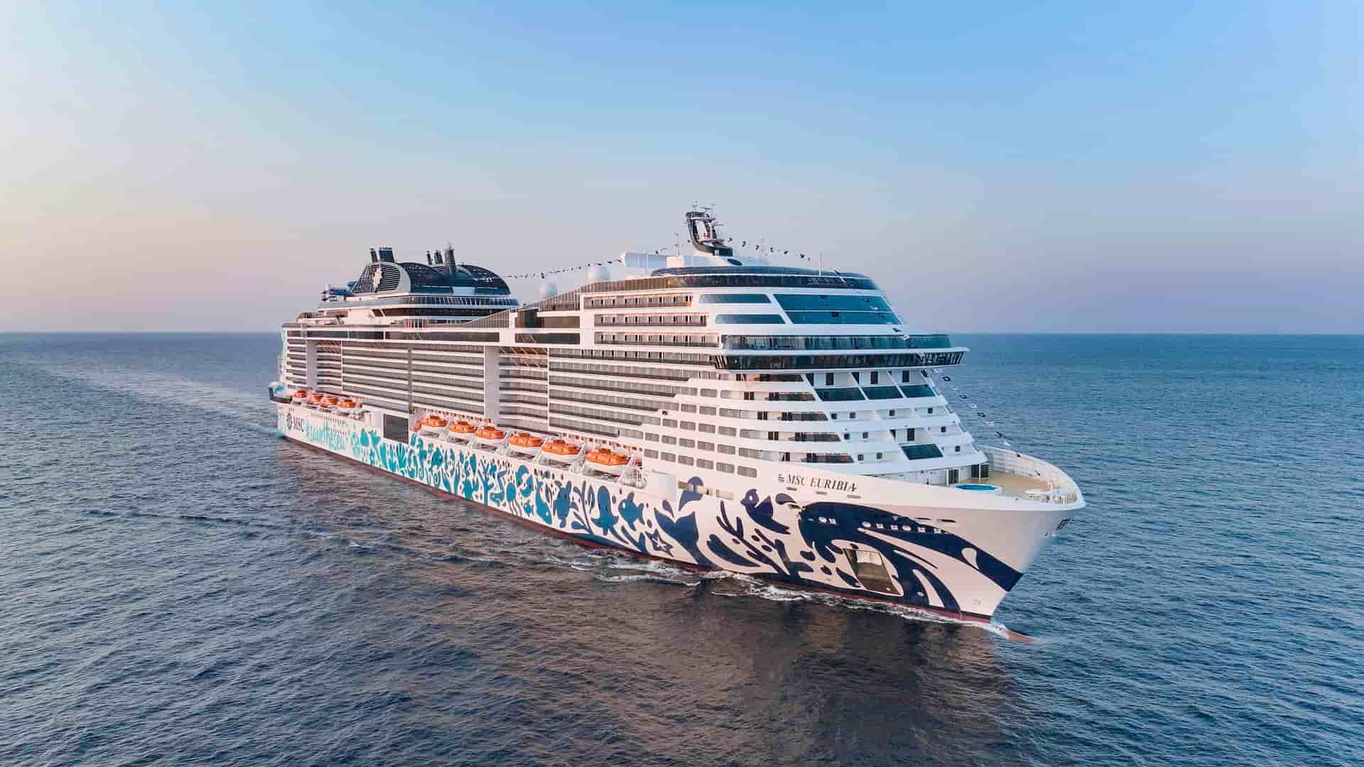 MSC Euribia cruise ship exterior.