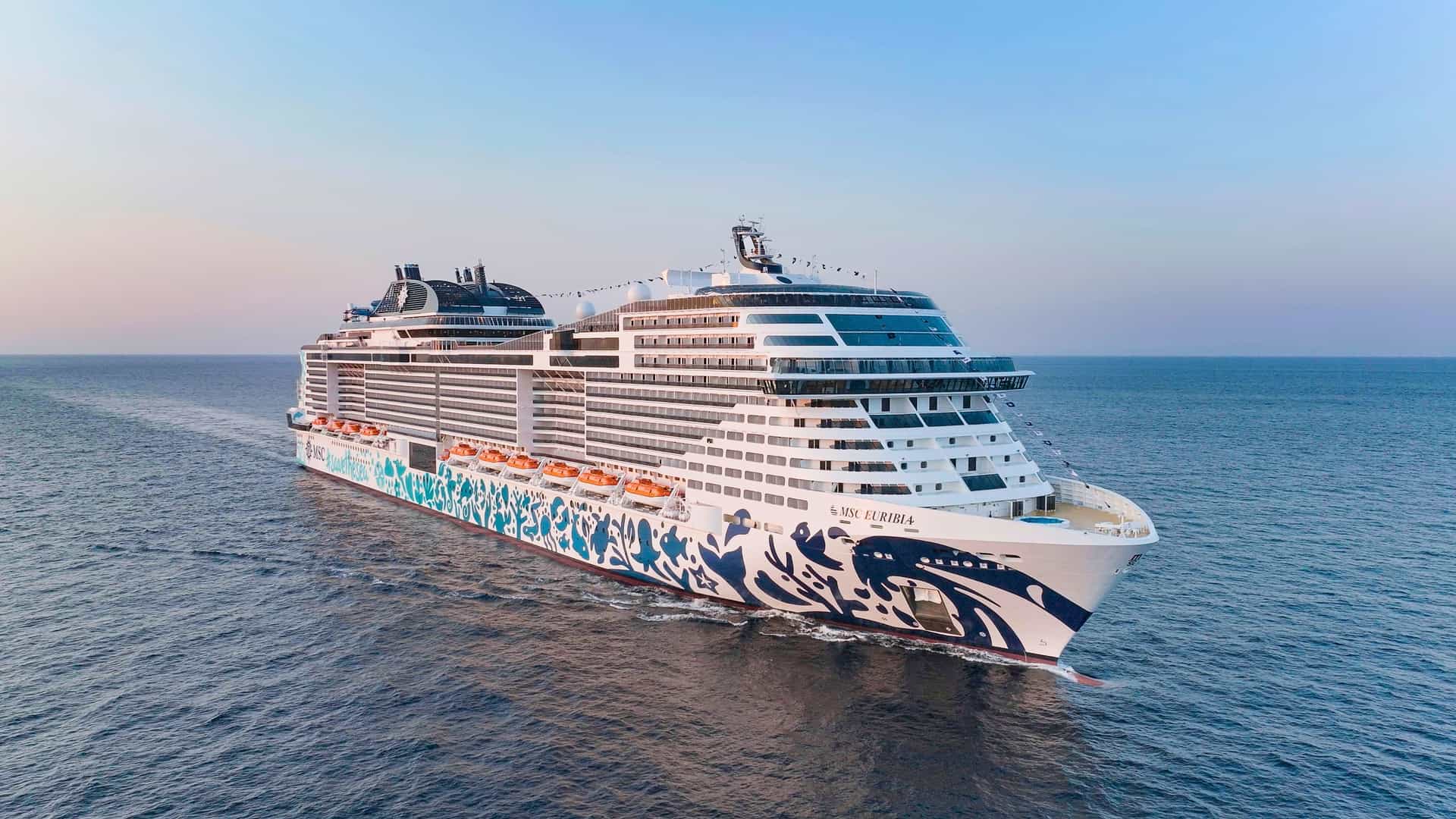 MSC Euribia cruise ship exterior.