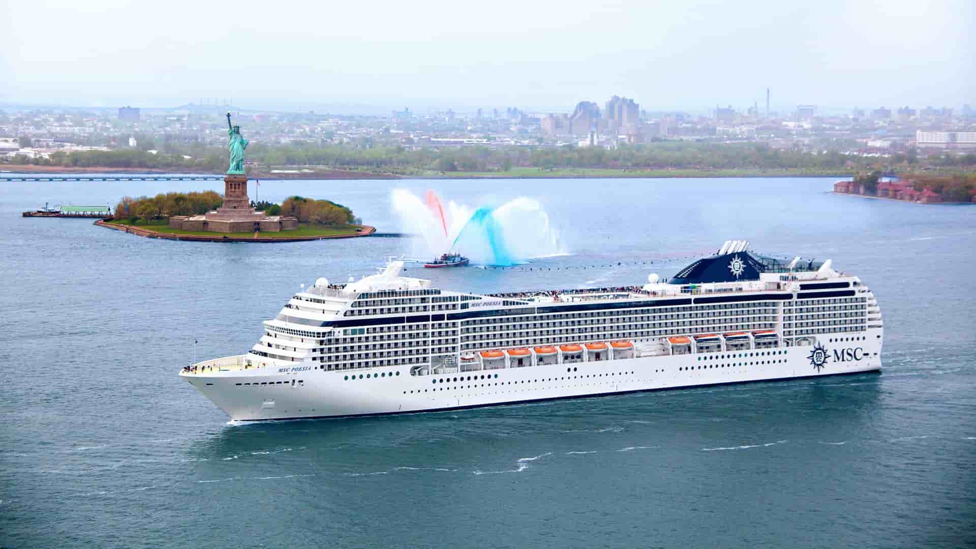 MSC Poesia cruise ship exterior.