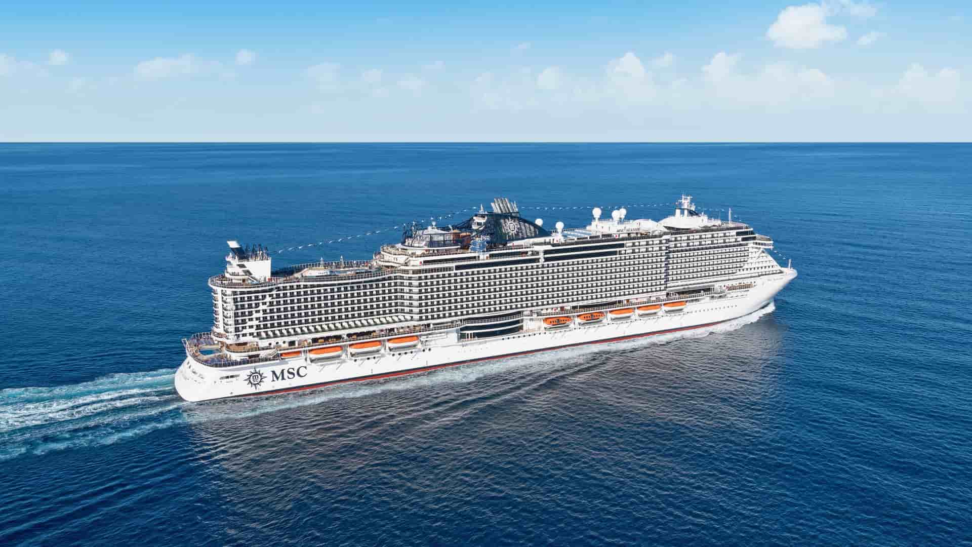 MSC Seaside cruise ship exterior.