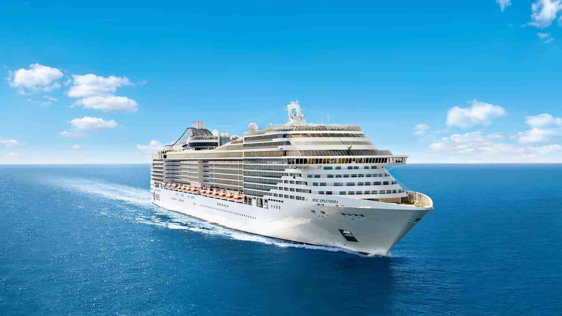 MSC Splendida cruise ship exterior.