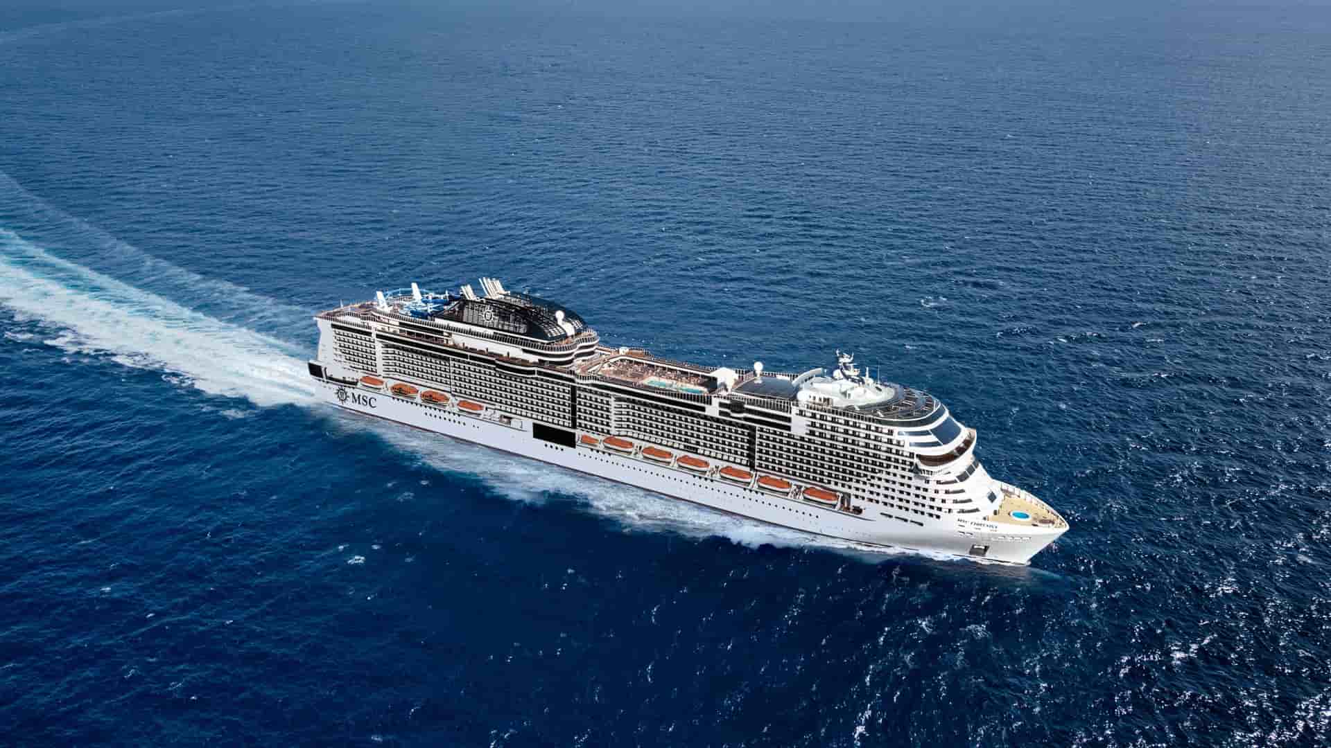 MSC Virtuosa cruise ship exterior.