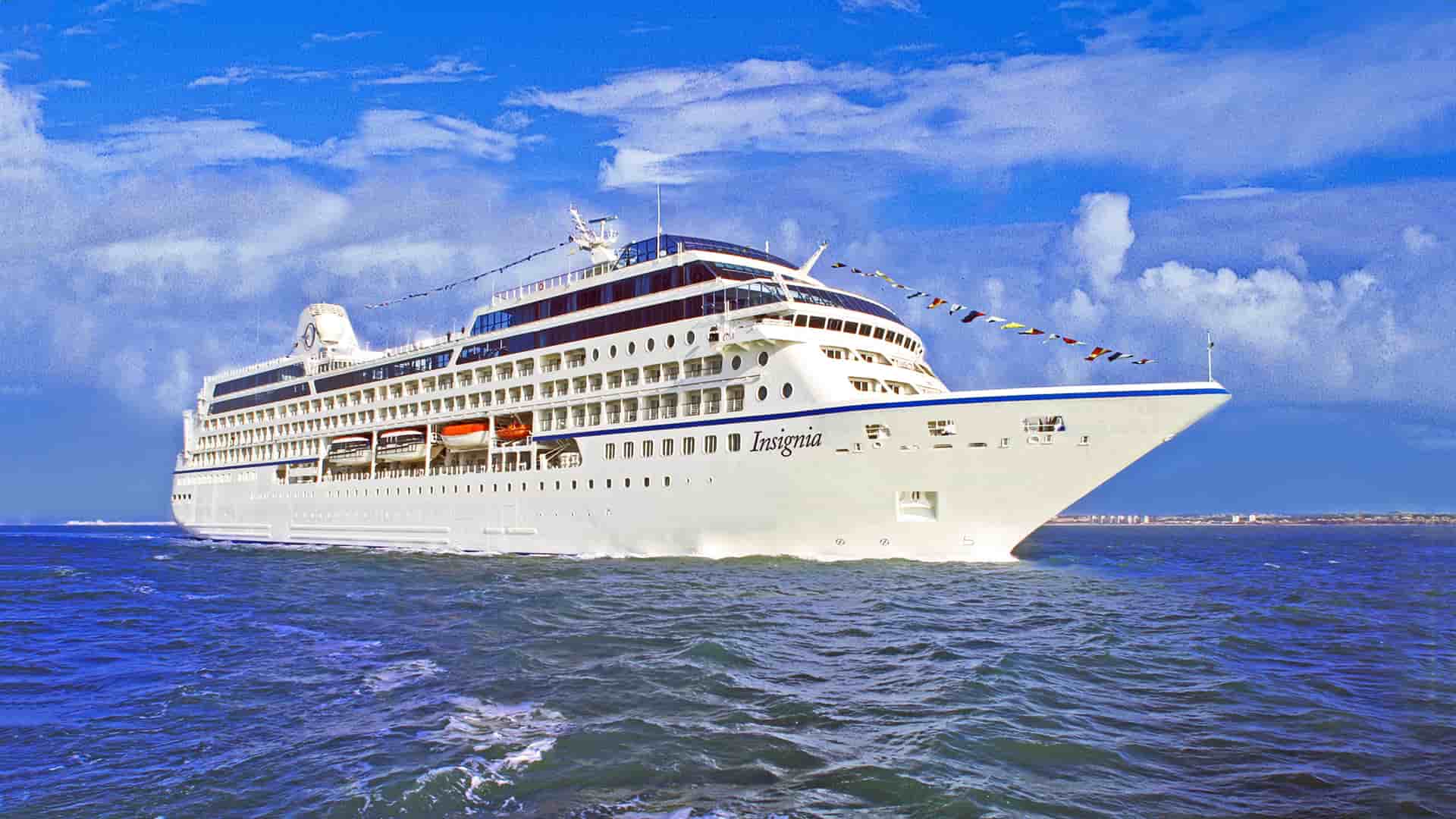 Oceania Insignia cruise ship exterior.