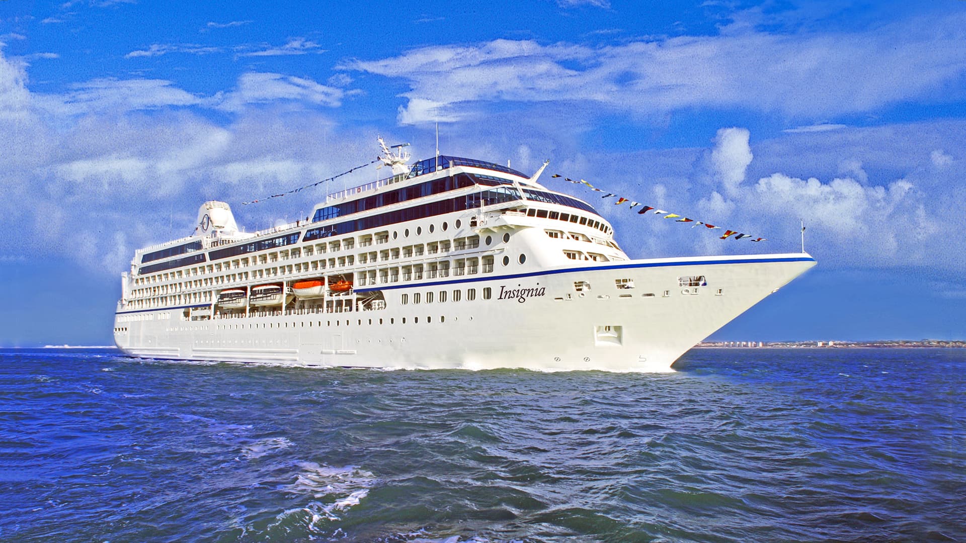 Oceania Insignia cruise ship exterior.