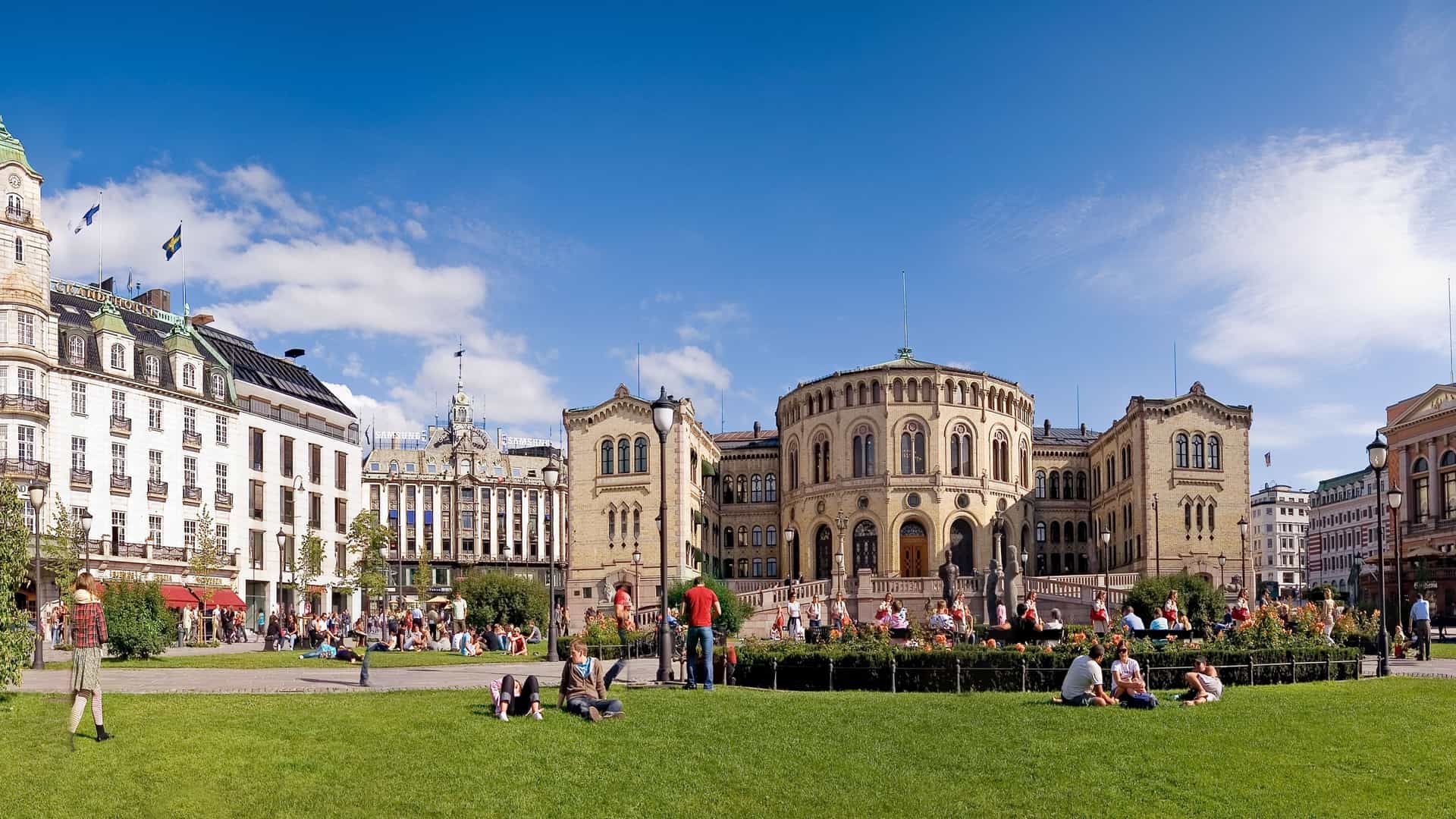Stortinget, the Norwegian Parliament building in Oslo.