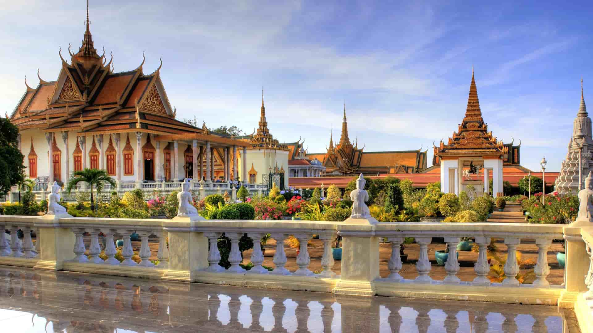 Royal Palace and Silver Pagoda in Phnom Penh.