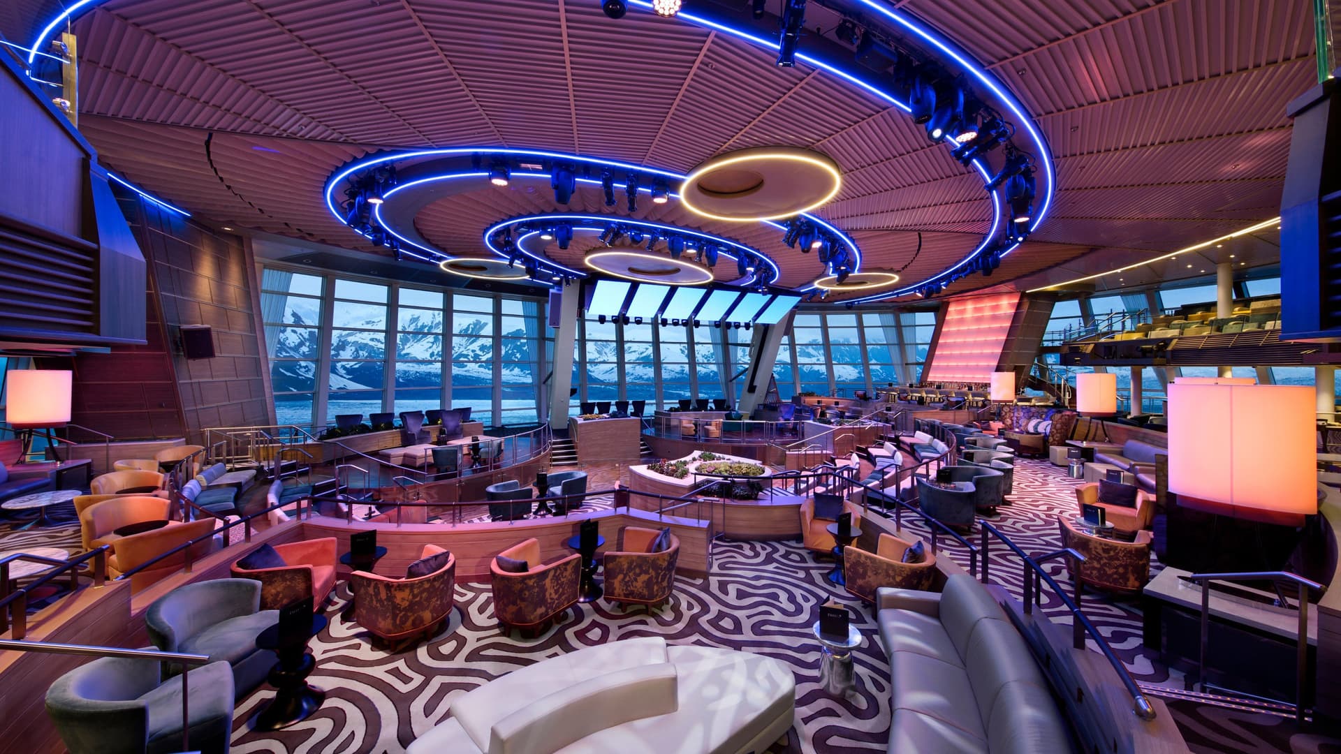 Two70 lounge aboard Royal Caribbean's Quantum of the Seas.