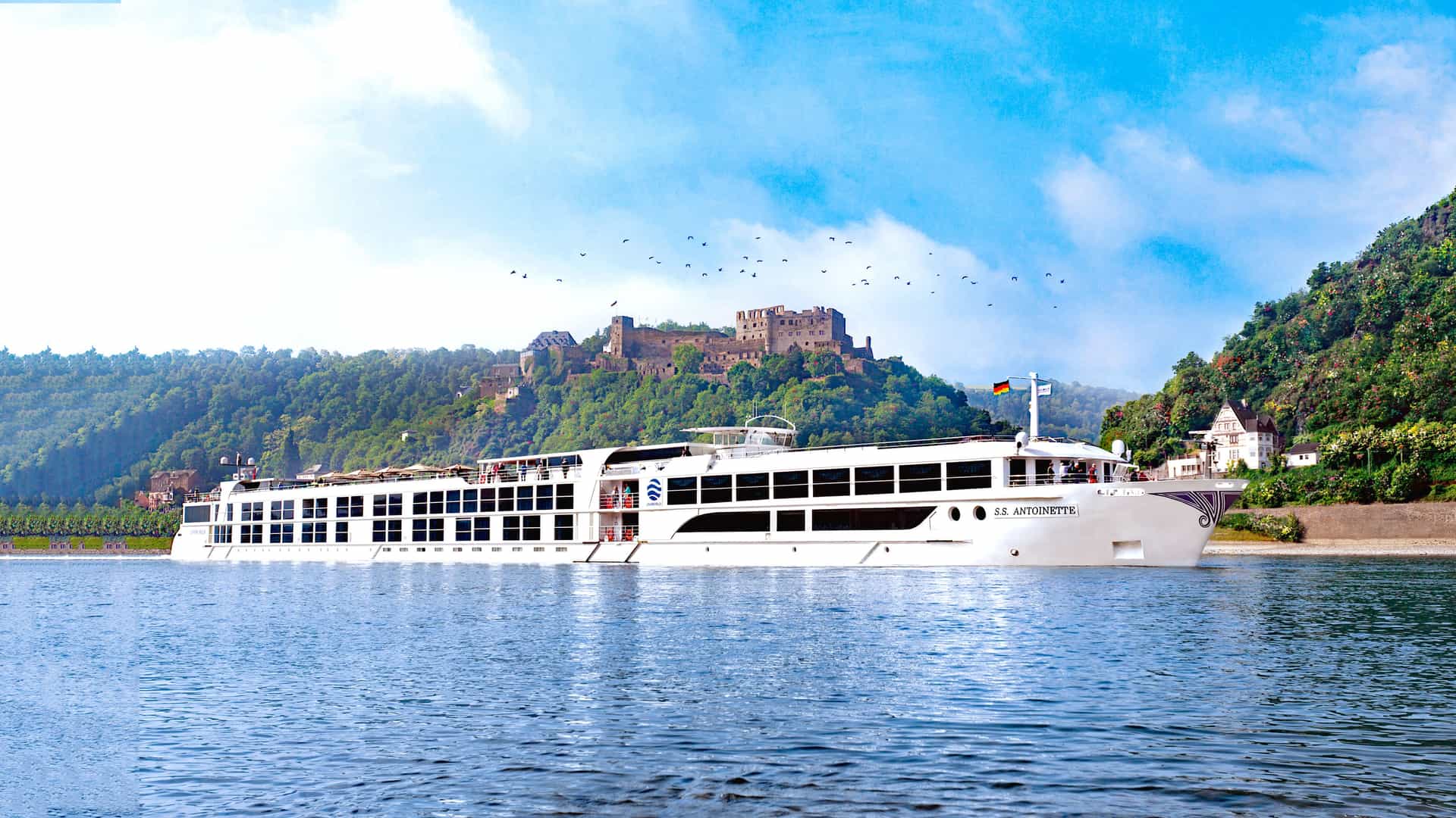 Uniworld's S.S. Antoinette sailing in Europe.