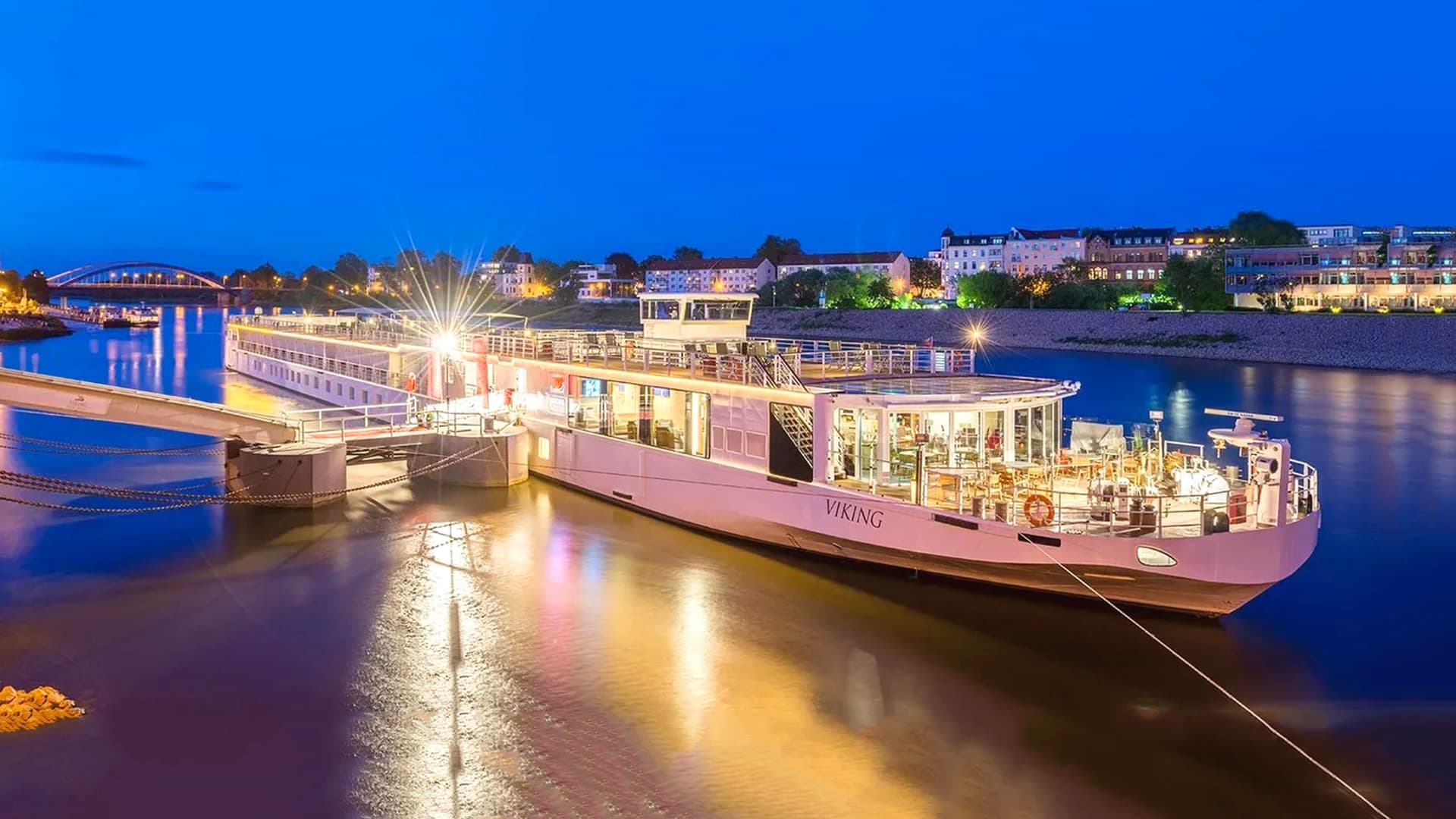 Viking Astrild river cruise ship exterior.