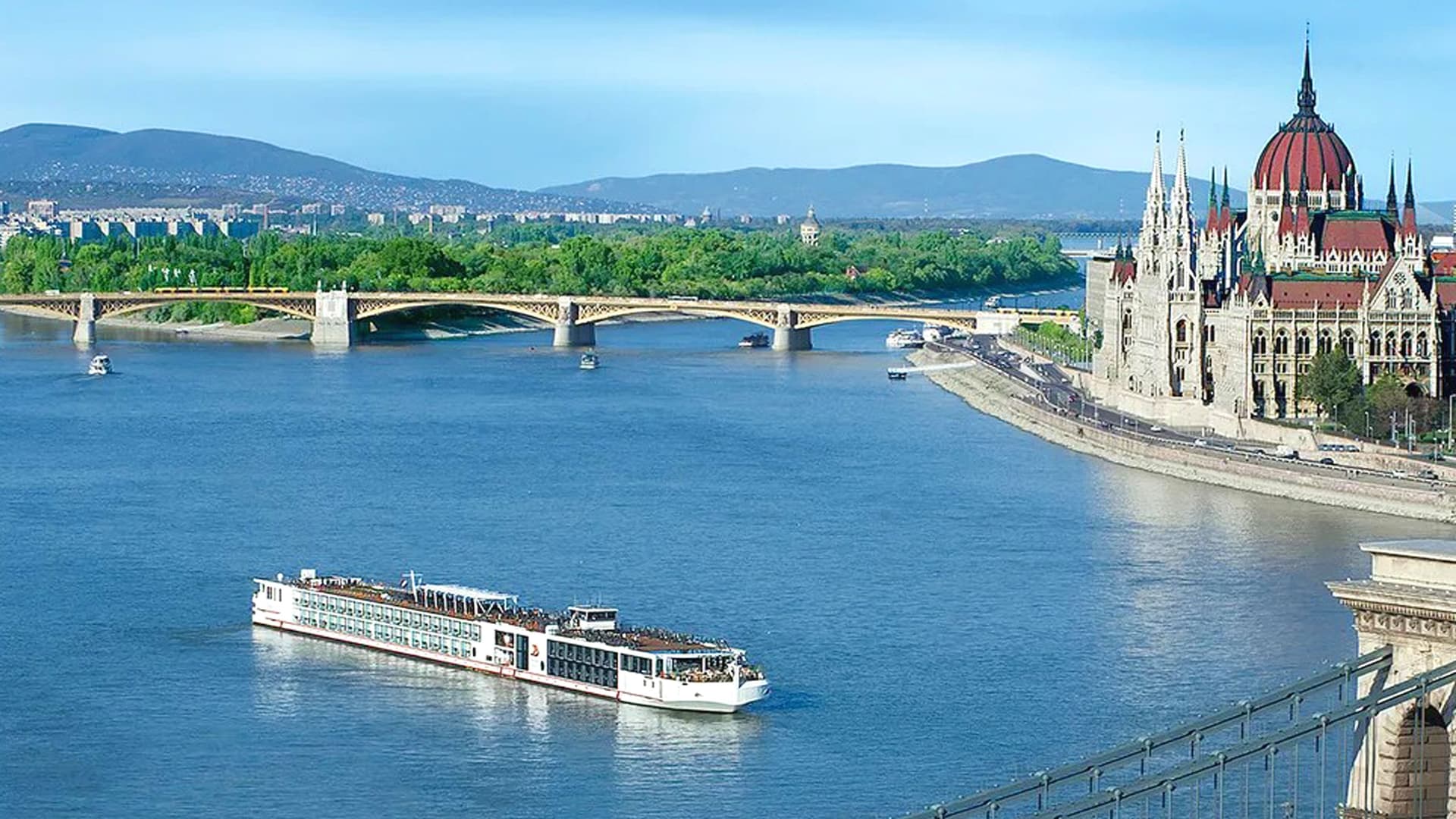 Viking Atla river cruise ship exterior.