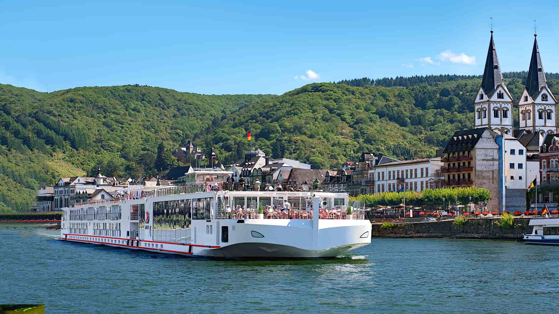 Viking Jarl river cruise ship exterior.