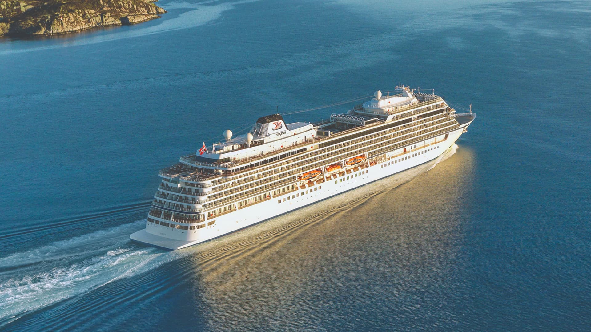 Viking Jupiter at sea.