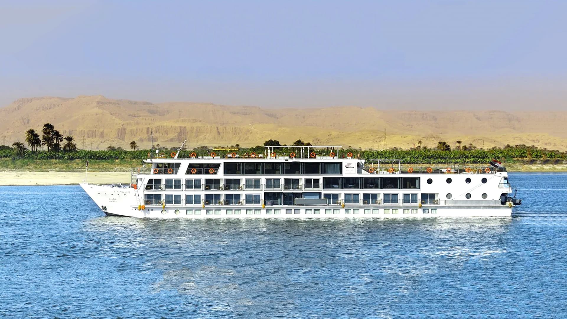 Viking Ra sailing on the Nile River.