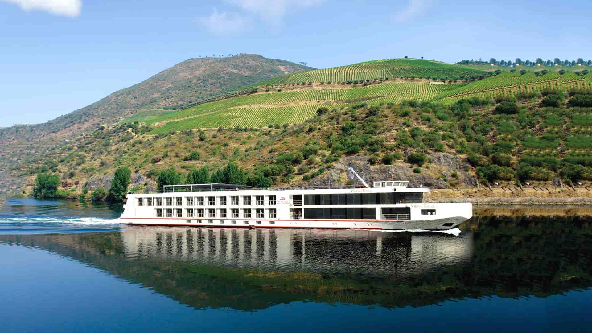 Viking Torgil sailing the Douro River in Portugal.