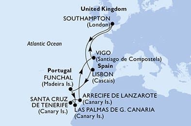 Cruise Itinerary Map