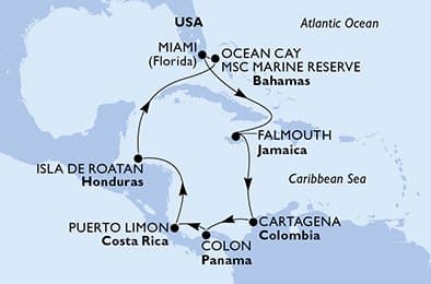Cruise Itinerary Map
