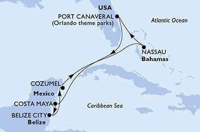 Cruise Itinerary Map