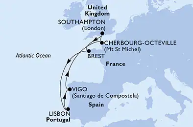 Cruise Itinerary Map