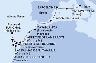 Cruise Itinerary Map