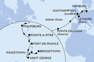 Cruise Itinerary Map