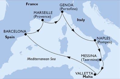 Cruise Itinerary Map