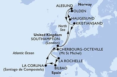 Cruise Itinerary Map