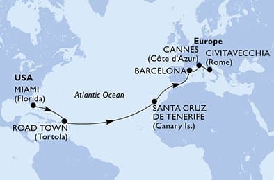 Cruise Itinerary Map