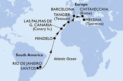 Cruise Itinerary Map