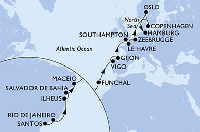 Cruise Itinerary Map