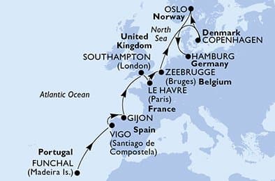 Cruise Itinerary Map