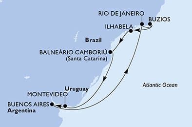 Cruise Itinerary Map