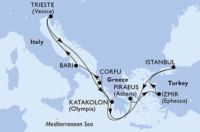 Cruise Itinerary Map