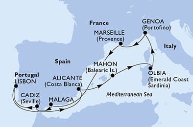 Cruise Itinerary Map