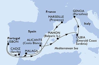 Cruise Itinerary Map