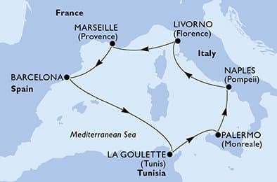 Cruise Itinerary Map