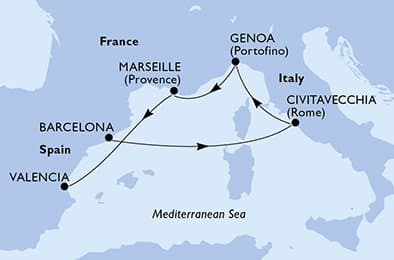 Cruise Itinerary Map