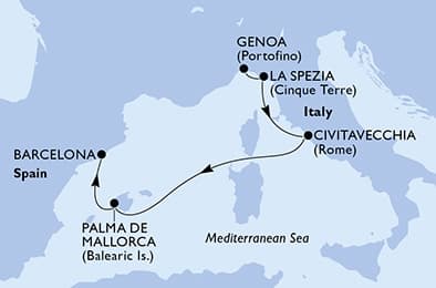 Cruise Itinerary Map
