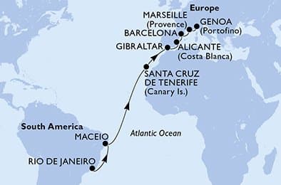 Cruise Itinerary Map